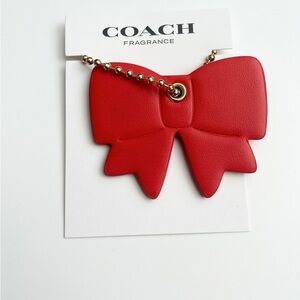 Coach Red Bow Keychain / Bag Charm